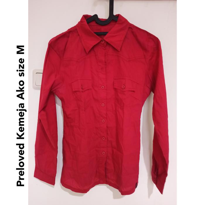 Kemeja Ako Merah preloved/bekas