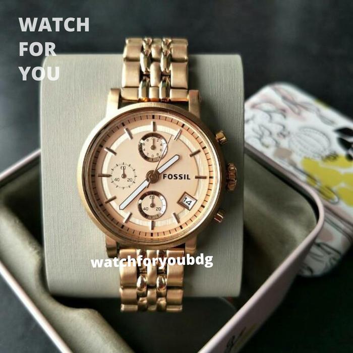 Fosil - Jam Tangan Fossil Wanita Boyfriend Stainless ES3380 ES 3380