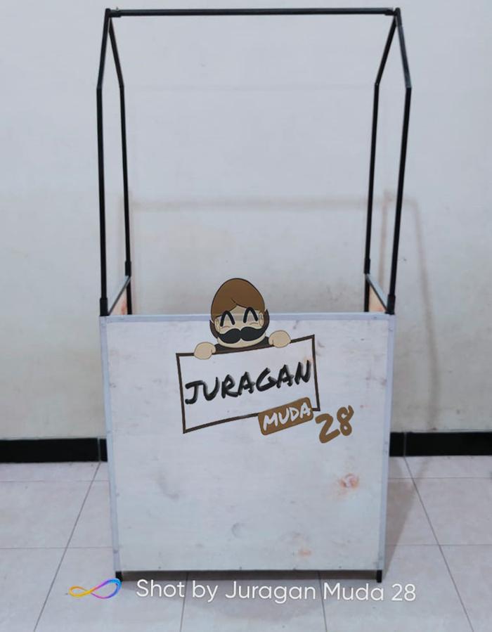 Gerobak Lipat / Booth Portable varian atap segitiga