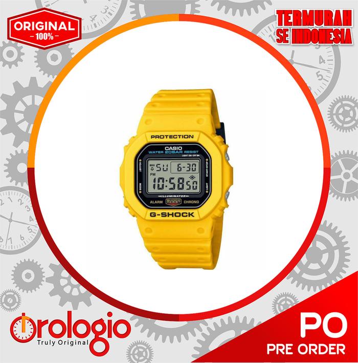 Casio G-Shock 5600 Yellow 200M Water Resistant Digital Watch DW5600REC
