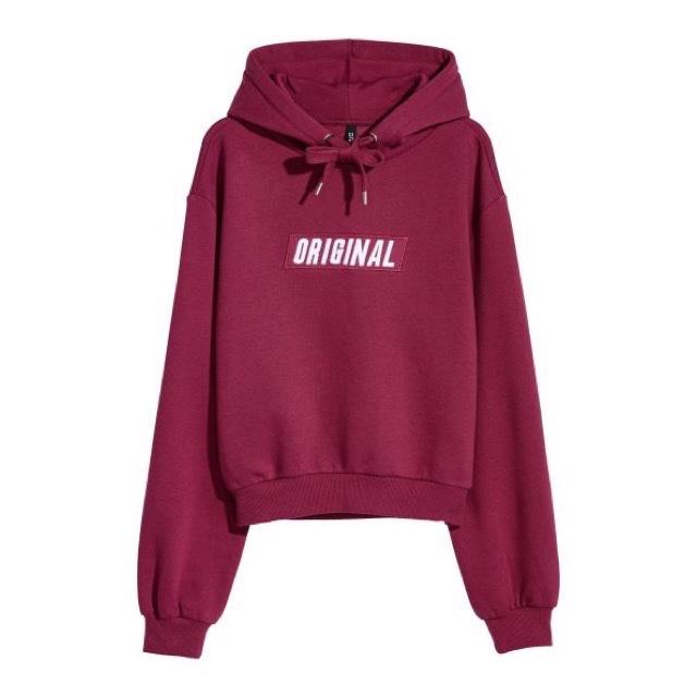 HNM ORIGINAL MAROON HOODIE SWEATER JACKET
