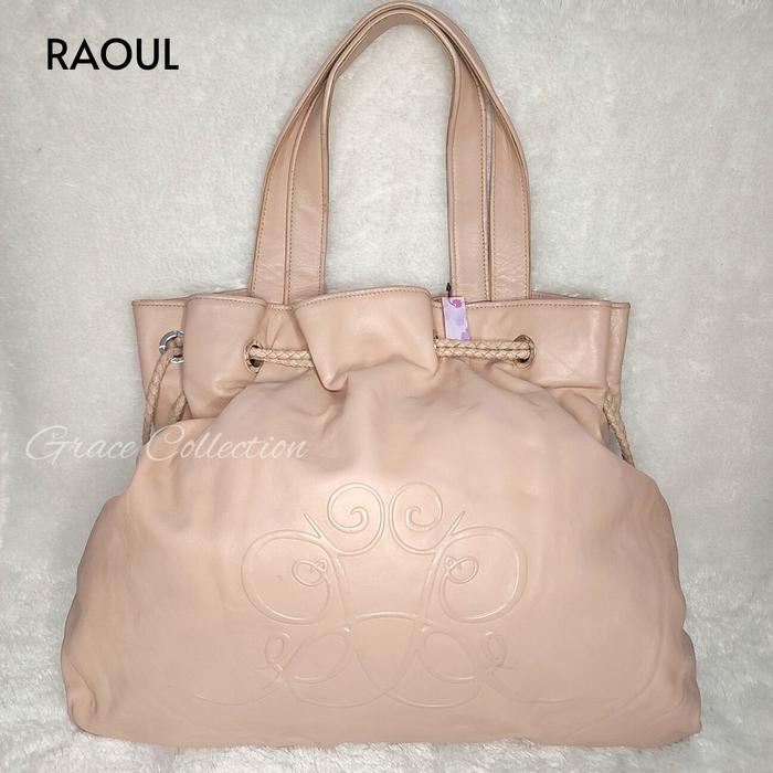 TAS WANITA KOREA ORIGINAL - RAOUL DRAWSTRING TOTE BAG SOFT PINK