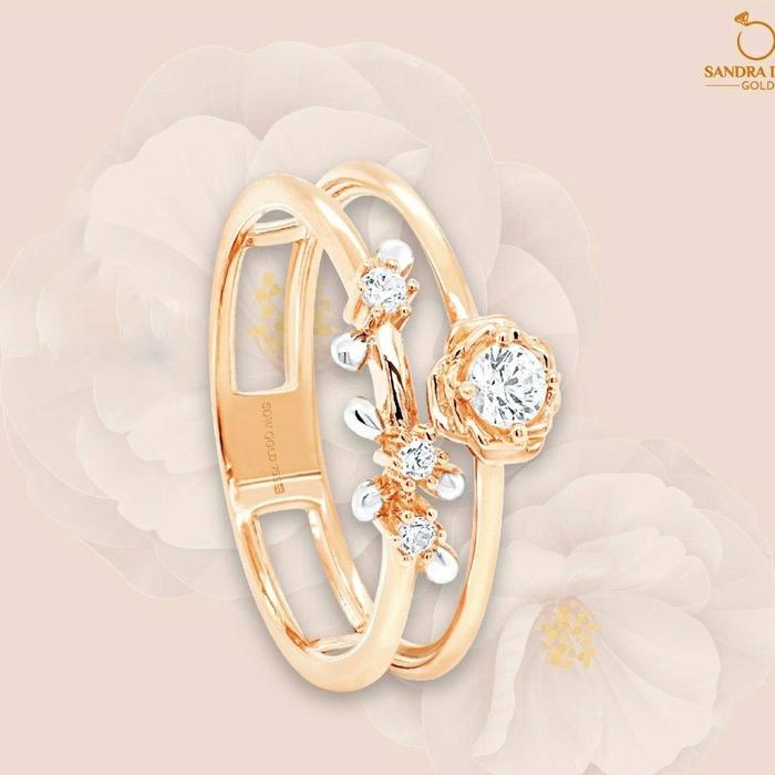 CINCIN EMAS SANDRA DEWI GOLD CAMELLIA COLLECTION FLOWER GARDEN BUNGA