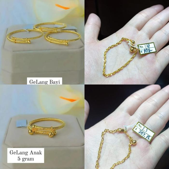 Gelang emas bayi 700/70%