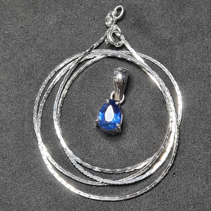Natural Kyanite Pendant Kalung Batu Biru XA048