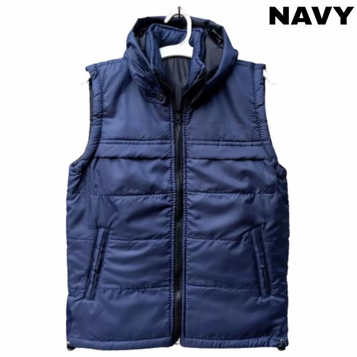 Rompi vest jakarta kota kolaborasi warna dongker/navy polosan