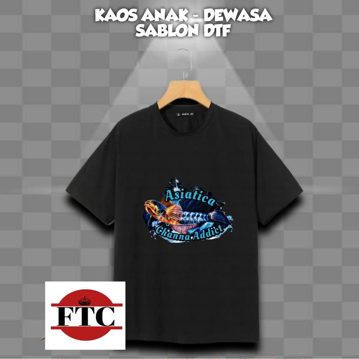 kaos baju anak laki-laki channa Fish snakehead/t-shirt chana murah