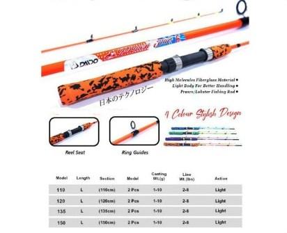 KP JORAN FIBER LENTUR DAIDO PRAWN STAR 110 120 135 150CM