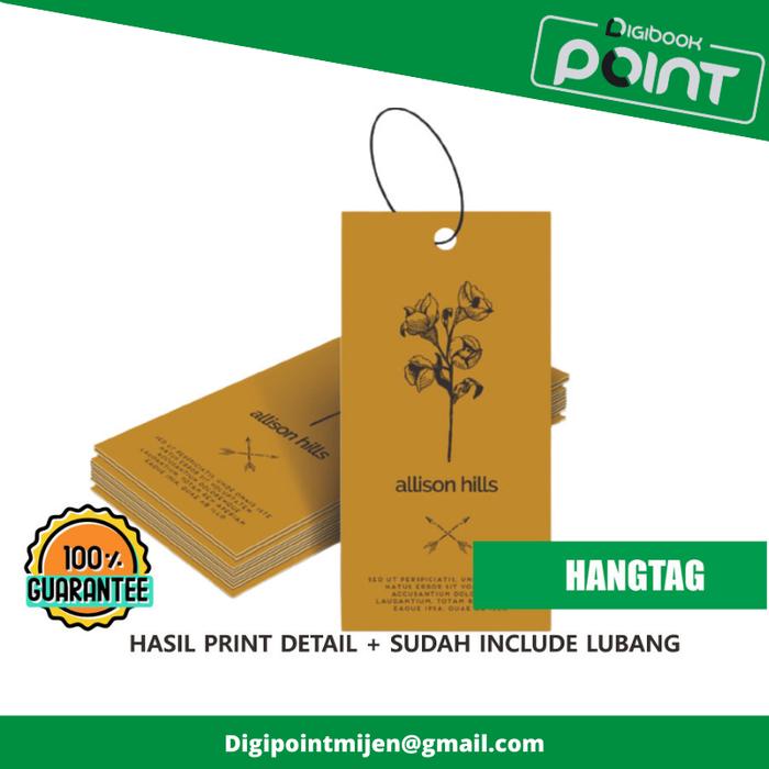 Cetak Hang Tag / Price Tag / Label Harga / Label Baju Custom Pola