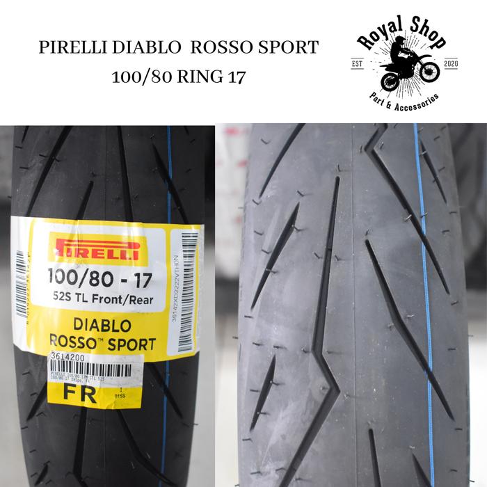 Ban Luar Motor Pirelli Diablo Rosso Sport 100/80-17 Tubeless Ring 17