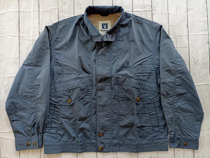Jacket Harrington - Playboy Blue Size L fit XL Jaket Casual Pria Wanita