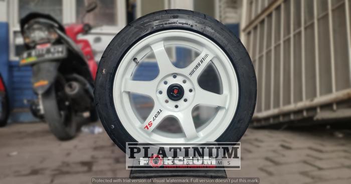 VELG TE37 SL HSR RING16 LOBANG 4 WHITE PEN PLUS BAN SEMISLICK BRIO