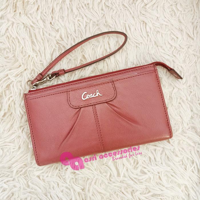 Preloved Coach Ashley Top Zip Large Wristlet