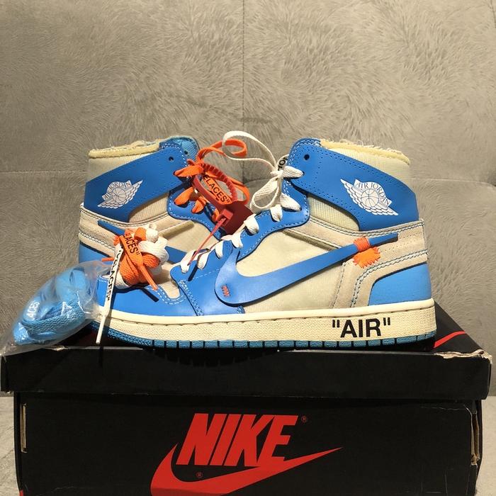 Air Jordan 1 UNC x Off White Authentic Original Sneakers 100%