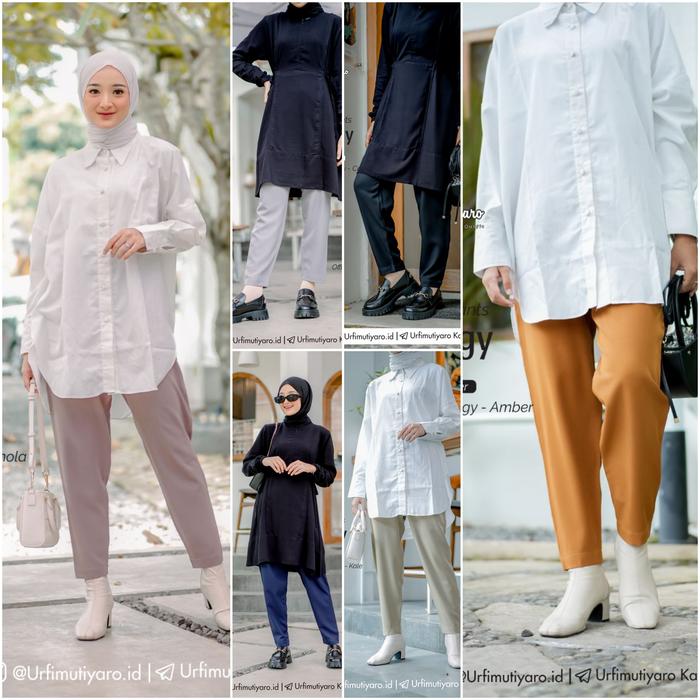 [AGEN RESMI] OFFICE PANTS BY URFIMUTIYARO BAGGY | CELANA BAHAN POLOS