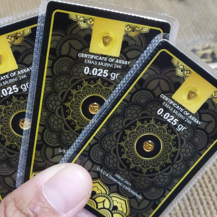 mini gold emas kecil antam 0.025 gram, 0.05 gram, 0.1 gram, 0.25 gram