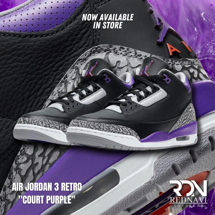 Nike Air Jordan 3 Retro Court Purple Original
