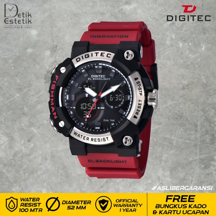 Digitec Da 2150 Da 2150t Red Double Time Rubber Strap Original