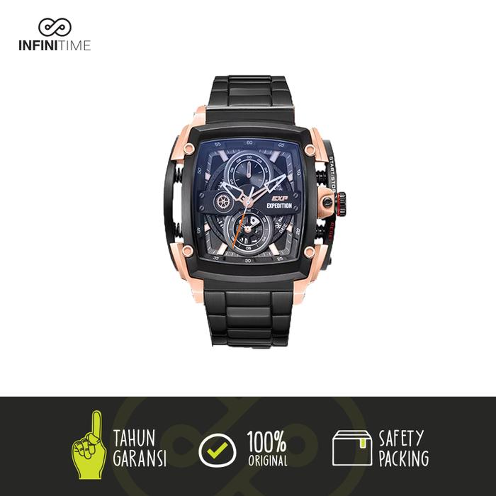 Jam Tangan Expedition EXP 3008 E3008 Black Rosegold Pria