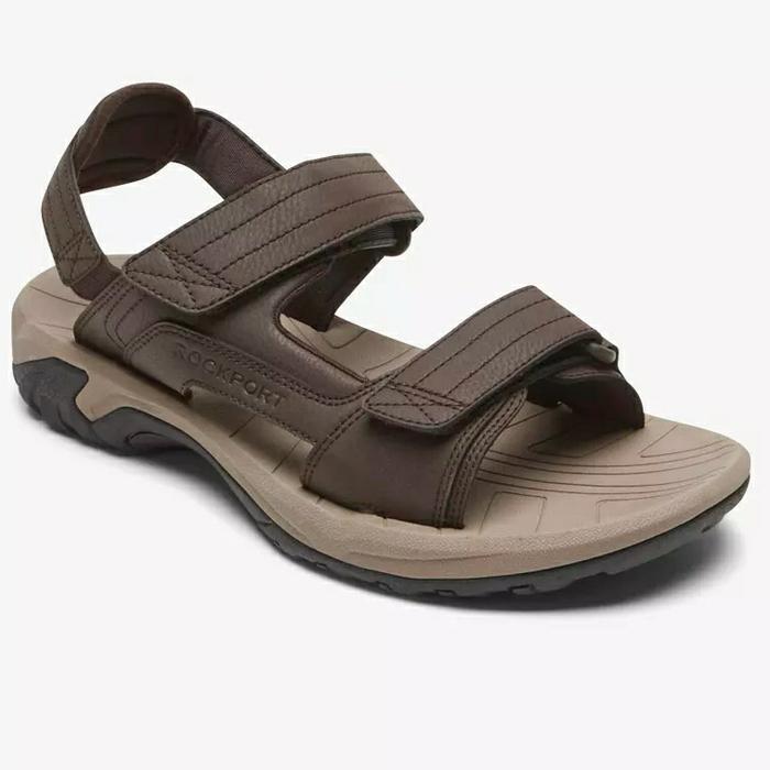 SEPATU SANDAL PRIA ROCKPORT Byron Quarter Strap Java - Brown ORIGINAL