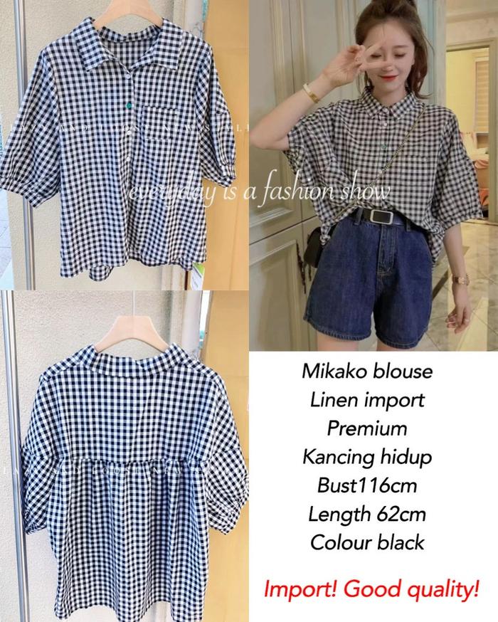 Mikako blouse import PRM [Baju Atasan Wanita 0141] VGQ
