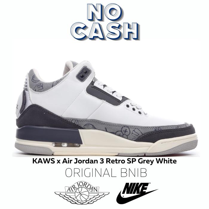 Nike Air Jordan 3 X Kaws White Grey Original BNIB