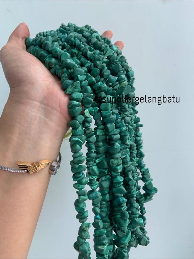 kerikil Batu alam CHRYSOCOLLA BACAN HIJAU 2mm batu alam doff poles