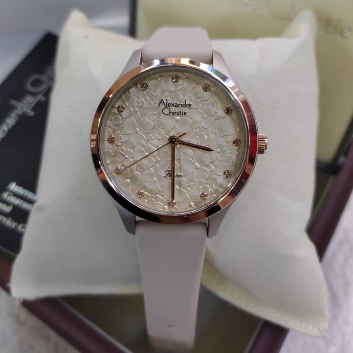 Jam Tangan Wanita ORIGINAL Alexandre Christie Ac 2A03 LH Stainless Ste