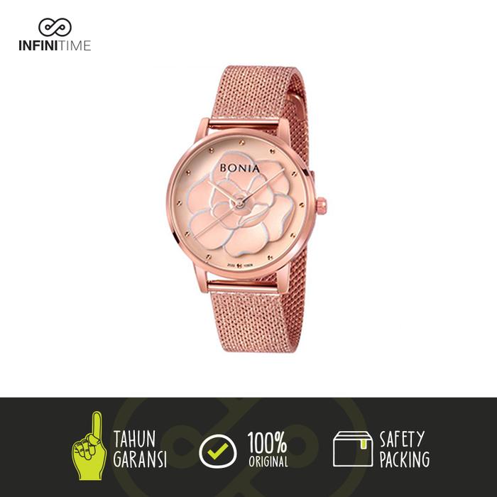 Jam Tangan Bonia Wanita BNB10509-2576 Rosegold ORIGINAL GARANSI RESMI