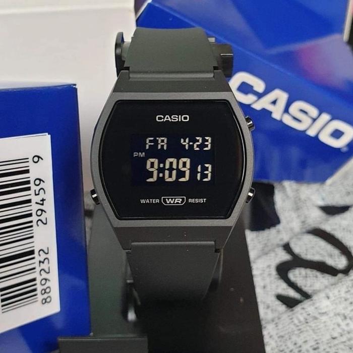 Jam tangan pria wanita digital casio LW-204-1B hitam original