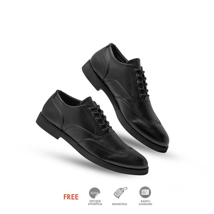 LINGARD BLACK |LVNATICA X JF| Sepatu Pria Casual Pantofel Formal Kerja