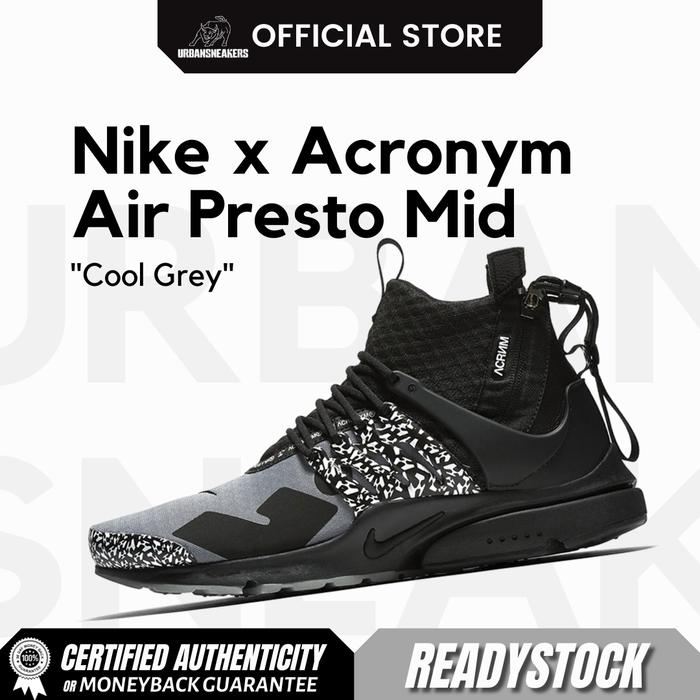Nike x Acronym Air Presto Mid Cool Grey Oreo | AH7832 001