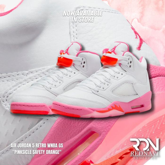 Air Jordan 5 Retro WNBA GS Pinksicle Safety Orange Original