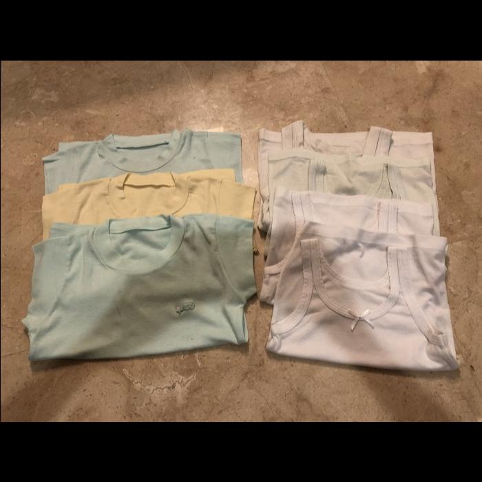 7 pc Caney nova singlet kaos dalam anak baby toddler bayi M L 20 22