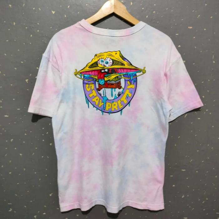 T-shirt Kaos Hnm X SpongeBob Tie Dye Original Second Thrift Murah