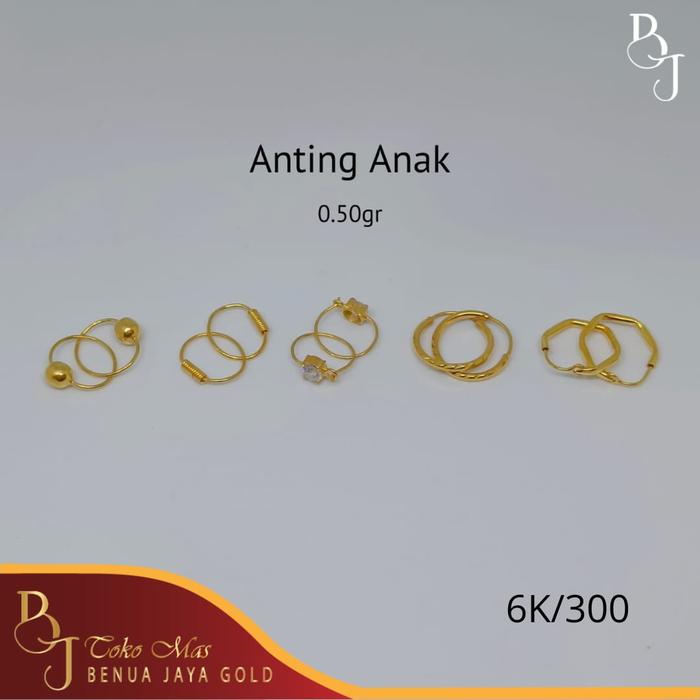 Anting Anak Emas 6K/300