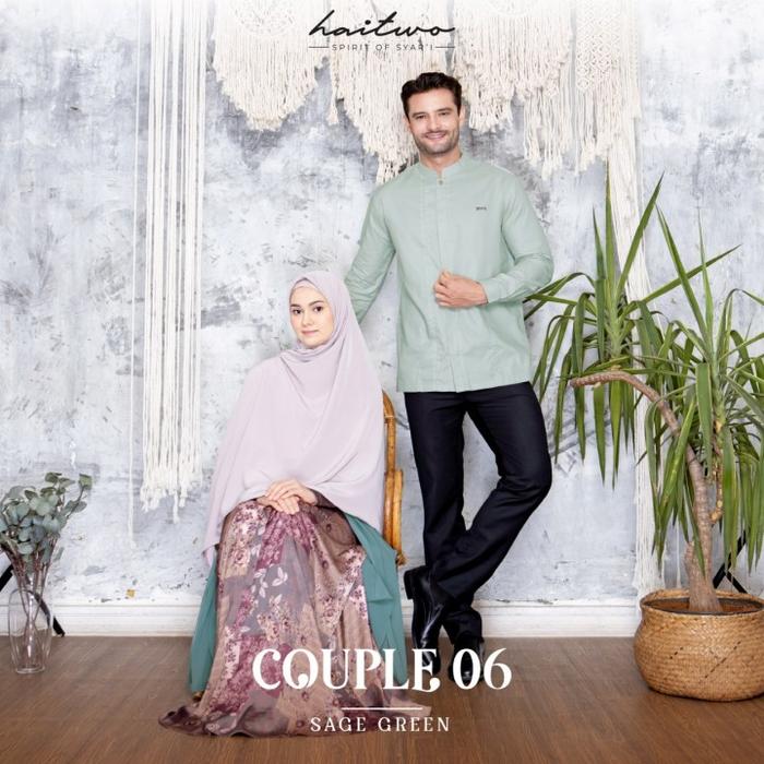 Sarimbit couple gamis pesta dan koko Premium Couple 06 Haitwo Mewah