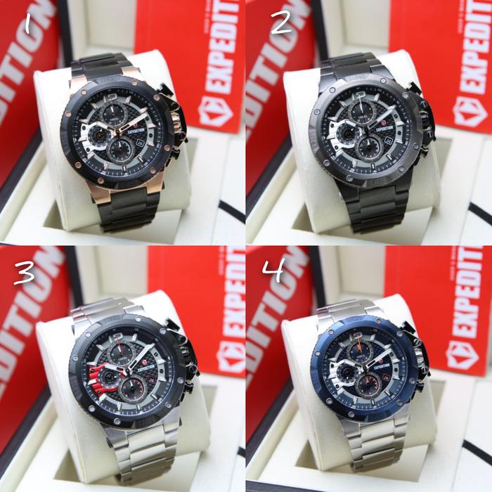 Jam Tangan Pria Expedition 6751 E 6751 E6751 Original Stainless Steel
