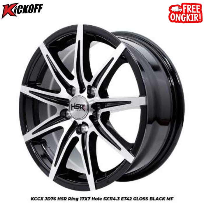 VELG MOBIL RACING KCCX HSR 17X7 5X1143 ET 42 BLACK POLISH