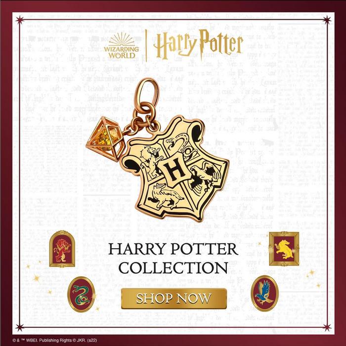 LIONTIN EMAS FASHION HARRY POTTER HOGWARTS LOGO
