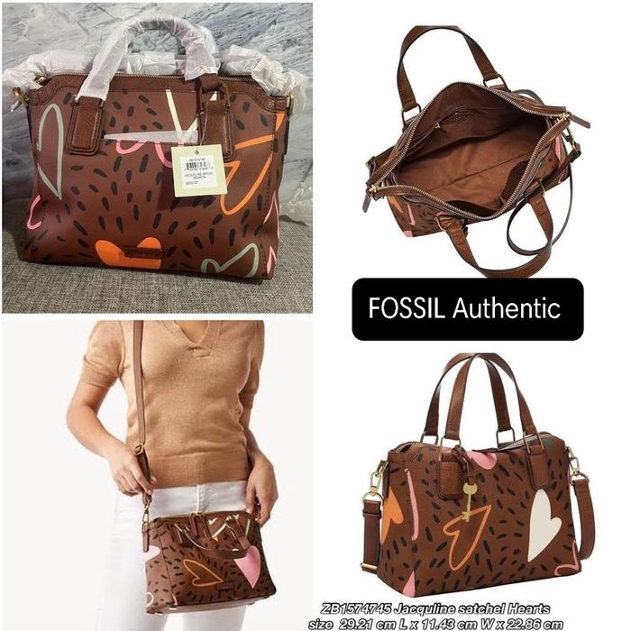Fossil Jacqueline Satchel HEART NEW