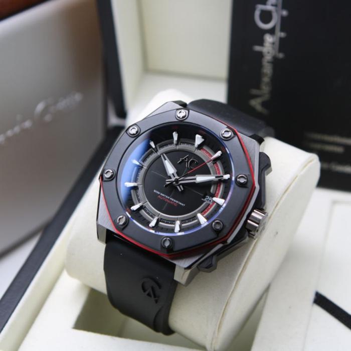 JAM TANGAN PRIA ALEXANDRE CHRISTIE AC9601 AC 9601 AUTOMATIC RUBBER
