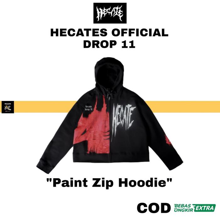 HECATE DROP 11 - PAINT ZIP HOODIE / HECATES ZIPPER HOODIE CROP