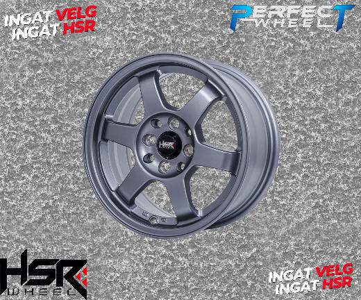 HSR TE37 TOKYO RING 15 LEBAR 7 PCD 4X100/114 GREY FOR SIRION DATSUN