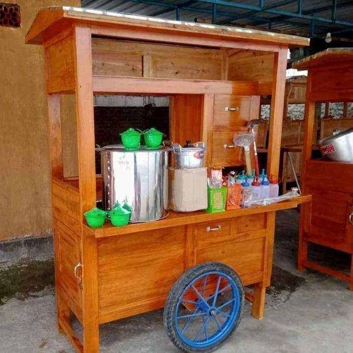Gerobak mie ayam komplit peralatan siap jualan