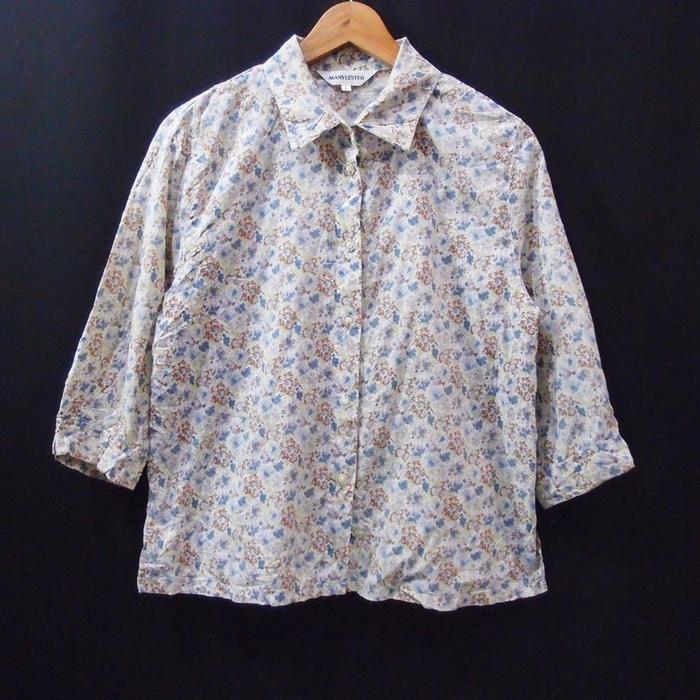 DH143 SIZE L FLORAL KEMEJA WANITA IMPORT SECOND PRELOVED BEKAS REALPIC