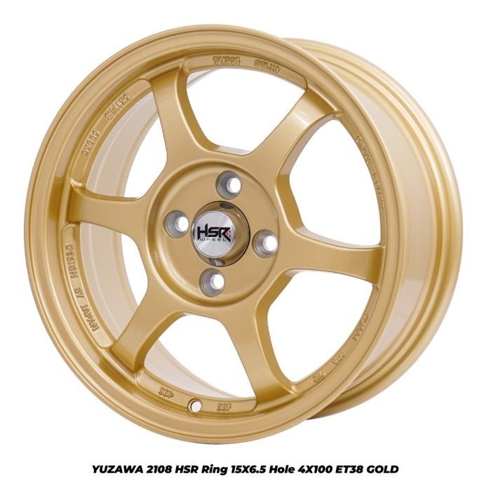 VELG RACING HSR TYPE YUZAWA 2108 HSR R15X65 H4x100 ET38 GOLD