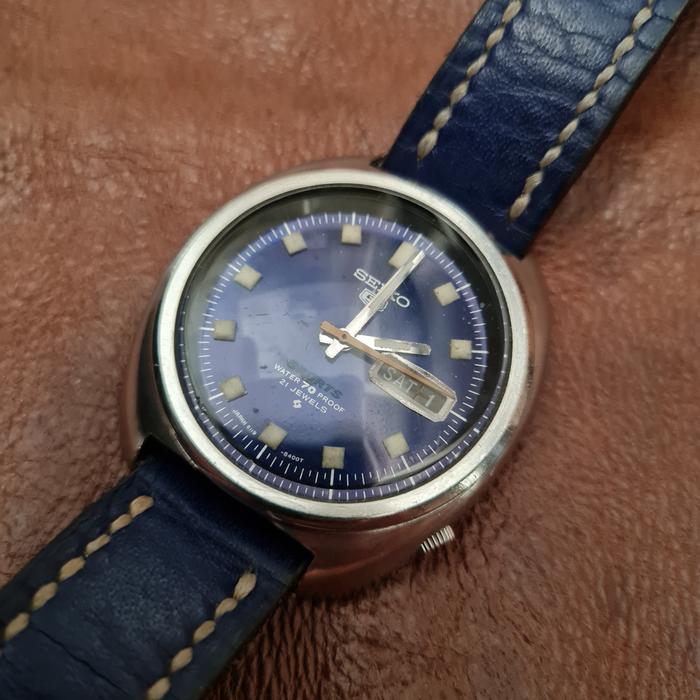 seiko 5 sports 6119-8310 blue dial kondisi bagus