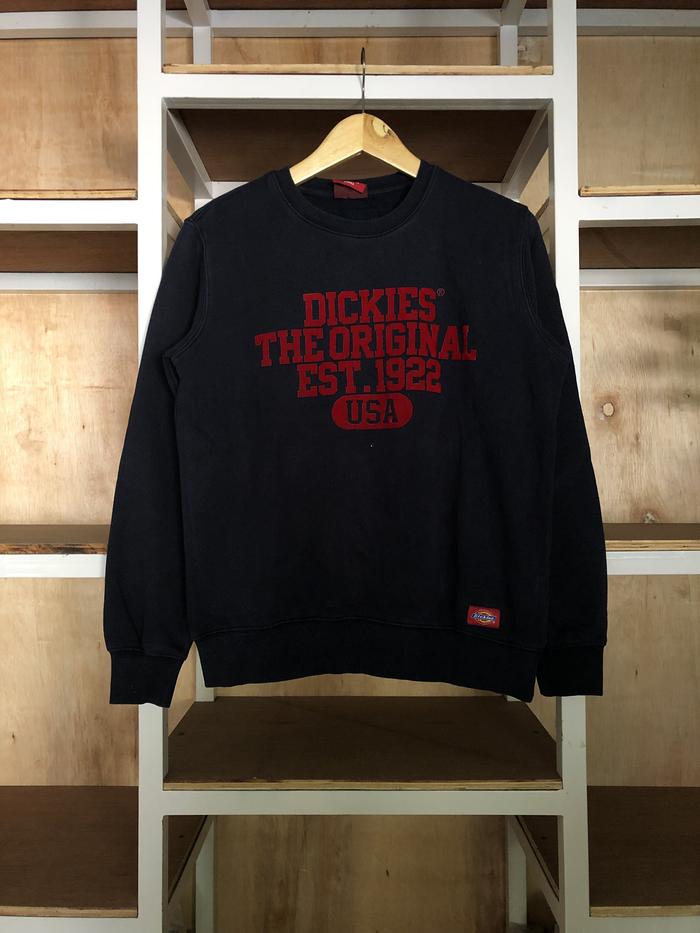 Crewneck Dickies Sablon Velvet Navy Second Branded Original