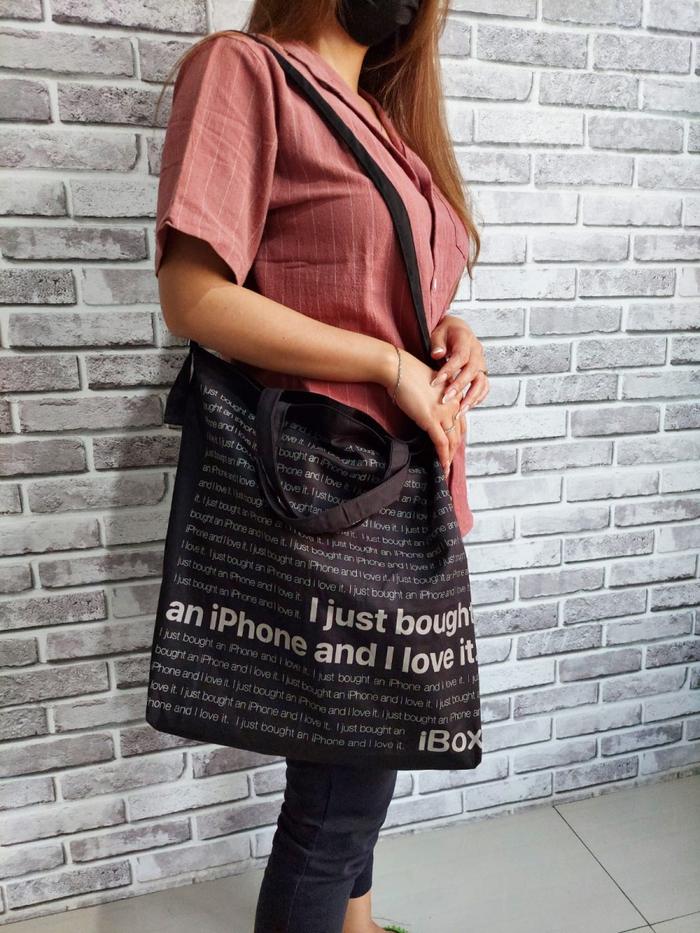 Tas Keren Ke Citayam Shopping Tas Belanja Tote Goodie Bag Ibox Iphone